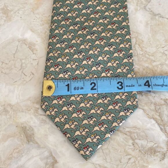 Hermes Jockey 100% Silk Tie - Picture 12 of 12